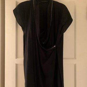 All Saints Silk Zipper Dress